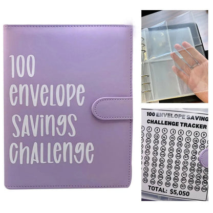 100 Envelope Challenge Leather Binder